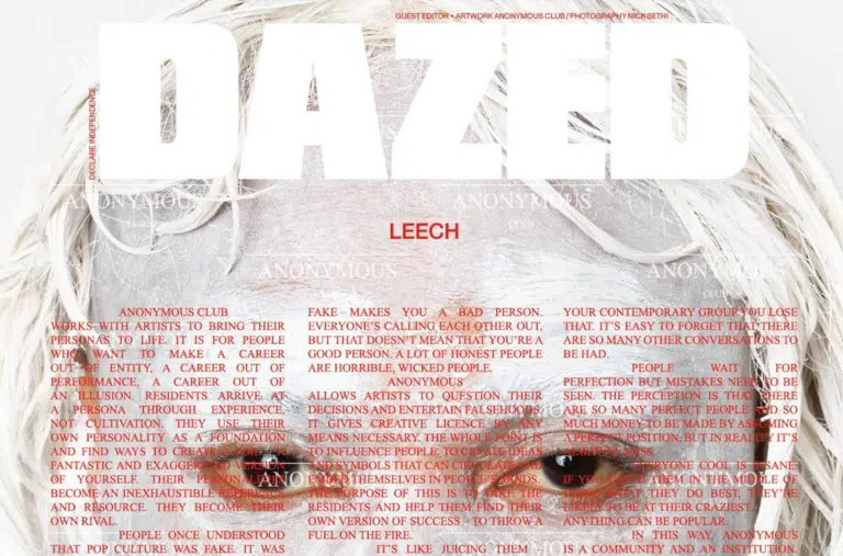 Dazed magazine cover featuring a woman 's eyes.