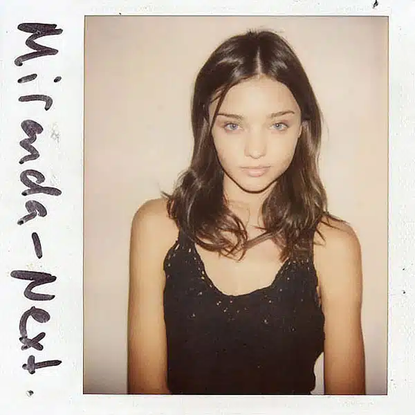 A polaroid picture of miranda kerr.