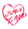 A heart with the words " jsmlv ti amo " written in it.